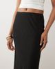 ASOS Tall ASOS DESIGN Tall linen bias midaxi skirt in black - 2