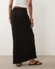 ASOS Tall ASOS DESIGN Tall linen bias midaxi skirt in black - 4