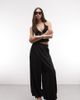 ASOS Tall ASOS DESIGN Tall linen blend balloon pants in black - 1