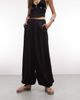 ASOS Tall ASOS DESIGN Tall linen blend balloon pants in black - 2
