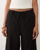 ASOS Tall ASOS DESIGN Tall linen look pull on pants in black - 3