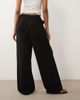 ASOS Tall ASOS DESIGN Tall linen look pull on pants in black - 4