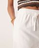 ASOS Tall ASOS DESIGN Tall linen look pull on pants in off white - 3