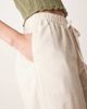 ASOS Tall ASOS DESIGN Tall linen mix pull on pants in stone-Neutral - 2