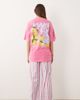 ASOS Tall ASOS DESIGN Tall make lemonade short sleeve and pants sleepwear set in blue-pink - 1