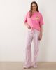 ASOS Tall ASOS DESIGN Tall make lemonade short sleeve and pants sleepwear set in blue-pink - 4