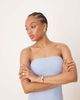 ASOS Tall ASOS DESIGN Tall Maya sleek bandeau padded swimsuit in blue - 4