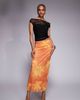ASOS Tall ASOS DESIGN Tall mesh midi skirt in oversized floral print-Multi - 1