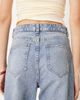 ASOS Tall ASOS DESIGN Tall mid rise straight jeans in lightwash with rips Circular Design Collection-Blue - 4