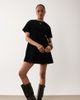 ASOS Tall ASOS DESIGN Tall mini cord T-shirt dress in black-Gray - 1