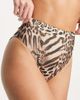 ASOS Tall ASOS DESIGN Tall mix and match high leg high waist bikini bottom in leopard animal print-Multi - 1
