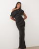 ASOS Tall ASOS DESIGN Tall one shoulder asymmetric satin maxi dress in black - 1