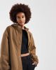 ASOS Tall ASOS DESIGN Tall oversized fleece lined rain coat in olive-Green - 1