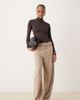 ASOS Tall ASOS DESIGN Tall oversized pants with laundered utility detailing in mushroom-Neutral - 1