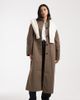 ASOS Tall ASOS DESIGN Tall pleat detail longline trench coat in mushroom-Brown - 1