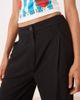 ASOS Tall ASOS DESIGN Tall pleat front tapered linen blend pants in black - 2