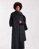 ASOS Tall ASOS DESIGN Tall premium wool rich longline coat with detachable scarf in charcoal-Gray - 1