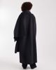 ASOS Tall ASOS DESIGN Tall premium wool rich longline coat with detachable scarf in charcoal-Gray - 3