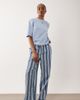 ASOS Tall ASOS DESIGN Tall pull on pants in blue striped print - 1