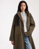 ASOS Tall ASOS DESIGN Tall rain-resistant throw-on coat in khaki-Black - 2