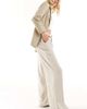 ASOS Tall ASOS DESIGN Tall relaxed straight leg linen mix pants in natural-Neutral - 1