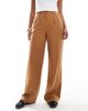 ASOS Tall ASOS DESIGN Tall relaxed straight leg pants in camel-Brown - 2