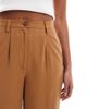 ASOS Tall ASOS DESIGN Tall relaxed straight leg pants in camel-Brown - 3