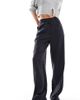 ASOS Tall ASOS DESIGN Tall relaxed straight leg pants in washed black - 1