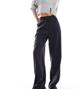 ASOS Tall ASOS DESIGN Tall relaxed straight leg pants in washed black