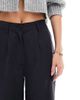 ASOS Tall ASOS DESIGN Tall relaxed straight leg pants in washed black - 4
