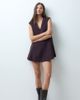 ASOS Tall ASOS DESIGN Tall relaxed v neck mini dress with dropped waist in corduroy in chocolate-Brown - 1