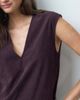 ASOS Tall ASOS DESIGN Tall relaxed v neck mini dress with dropped waist in corduroy in chocolate-Brown - 3