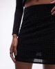 ASOS Tall ASOS DESIGN Tall rhinestone mesh mini skirt in black - 2