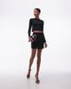 ASOS Tall ASOS DESIGN Tall rhinestone mesh mini skirt in black - 3