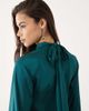 ASOS Tall ASOS DESIGN Tall satin maxi dress with split sleeve and scarf detail in teal-Blue - 3