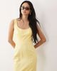 ASOS Tall ASOS DESIGN Tall scoop neck fishtail godet maxi dress in buttermilk yellow-Multi - 2