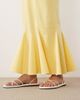ASOS Tall ASOS DESIGN Tall scoop neck fishtail godet maxi dress in buttermilk yellow-Multi - 4