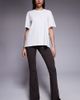 ASOS Tall ASOS DESIGN Tall sculpting cross front flare pants in chocolate-Brown - 1