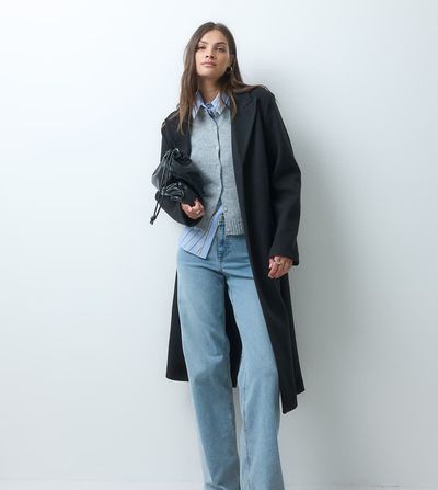 ASOS Tall ASOS DESIGN Tall single breasted chuck on overcoat in black