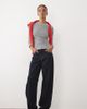 ASOS Tall ASOS DESIGN Tall slim barrel jean in rinse-Navy - 1