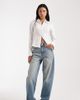 ASOS Tall ASOS DESIGN Tall slim barrel leg jeans in vintage wash-Blue - 1
