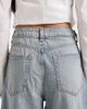 ASOS Tall ASOS DESIGN Tall slim barrel leg jeans in vintage wash-Blue - 4