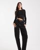 ASOS Tall ASOS DESIGN Tall slim barrel leg jeans in washed black - 1
