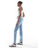ASOS Tall ASOS DESIGN Tall slim fit comfort mom jeans in mid blue - 2