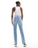 ASOS Tall ASOS DESIGN Tall slim fit comfort mom jeans in mid blue - 3