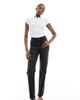 ASOS Tall ASOS DESIGN Tall slim fit mom jeans in washed black - 1