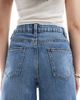 ASOS Tall ASOS DESIGN Tall soft palazzo jeans in mid wash blue - 4