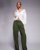 ASOS Tall ASOS DESIGN Tall soft tapered pants in khaki-Green - 1
