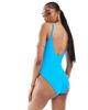 ASOS Tall ASOS DESIGN Tall square neck swimsuit in bright blue - 3
