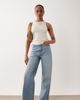 ASOS Tall ASOS DESIGN Tall straight wide leg jeans in light wash blue - 1